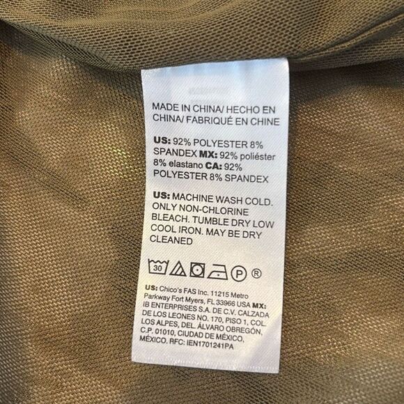 Chicos Camo Floral Cardigan Sweater & tank shell top shirt Set Sz M - Picture 11 of 11